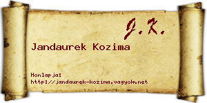Jandaurek Kozima névjegykártya